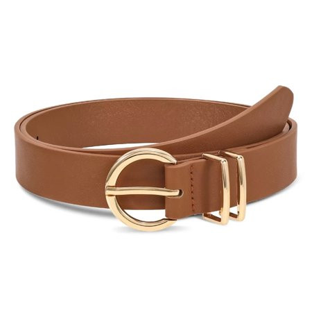 JASGOOD Women Leather Belts Fashion Jeans Belts Dresses Brown Belt for Ladies | Walmart (US)