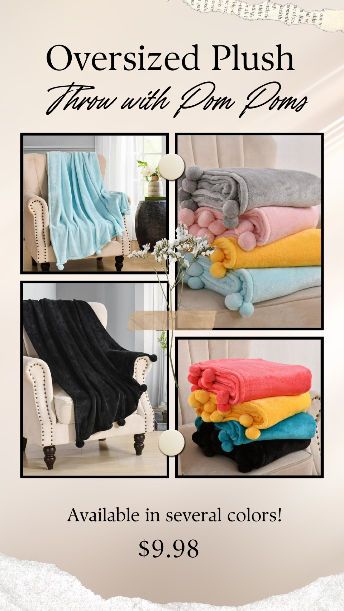 These 50x70inch throws are perfect for adding texture to your space. Their soft  and fuzzy material is super comfy and perfect for all season comfort!

#LTKhome #LTKunder50