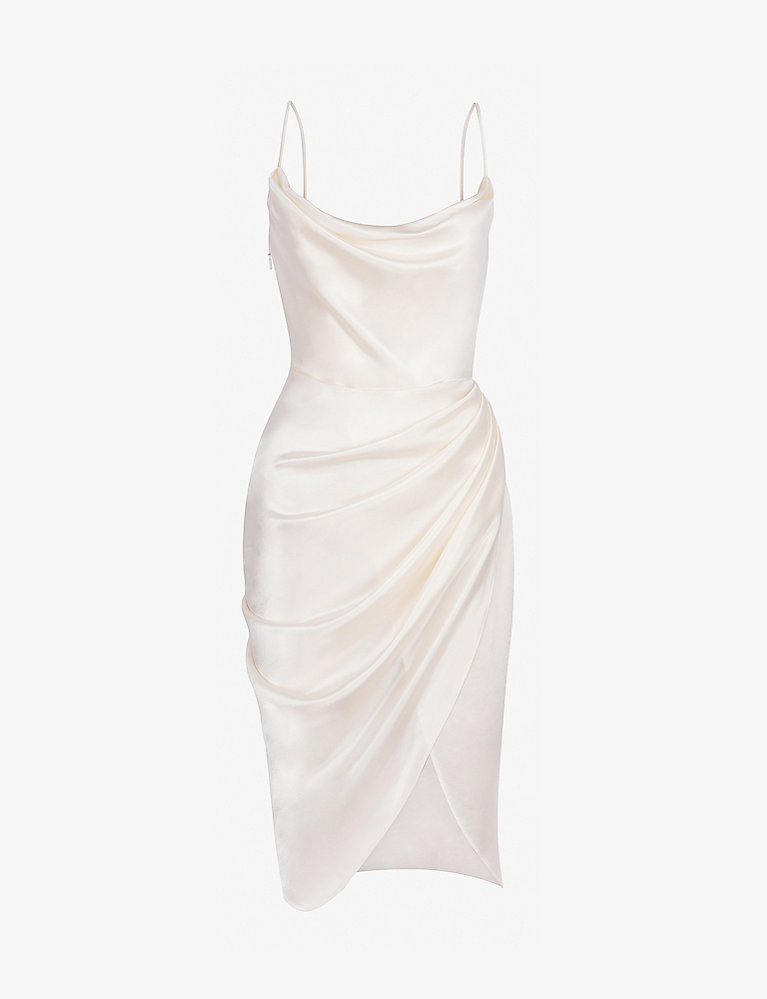 Reva corset satin midi dress | Selfridges