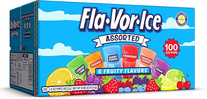 Flavor Ice Assorted Freezer Pops | Amazon (US)