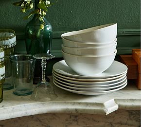 Salgada Glazed Ceramic Dinnerware Collection, Set of 4 | GreenRow