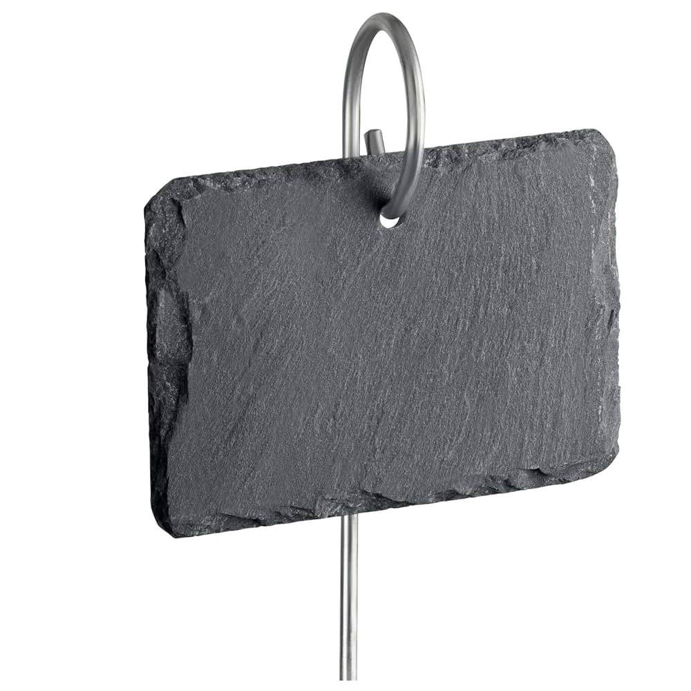 5-Pack Natural Style Slate Plant Labels (4"x 2 3/4") Hanging from a Stainless Steel Metal Rod (17... | Amazon (US)