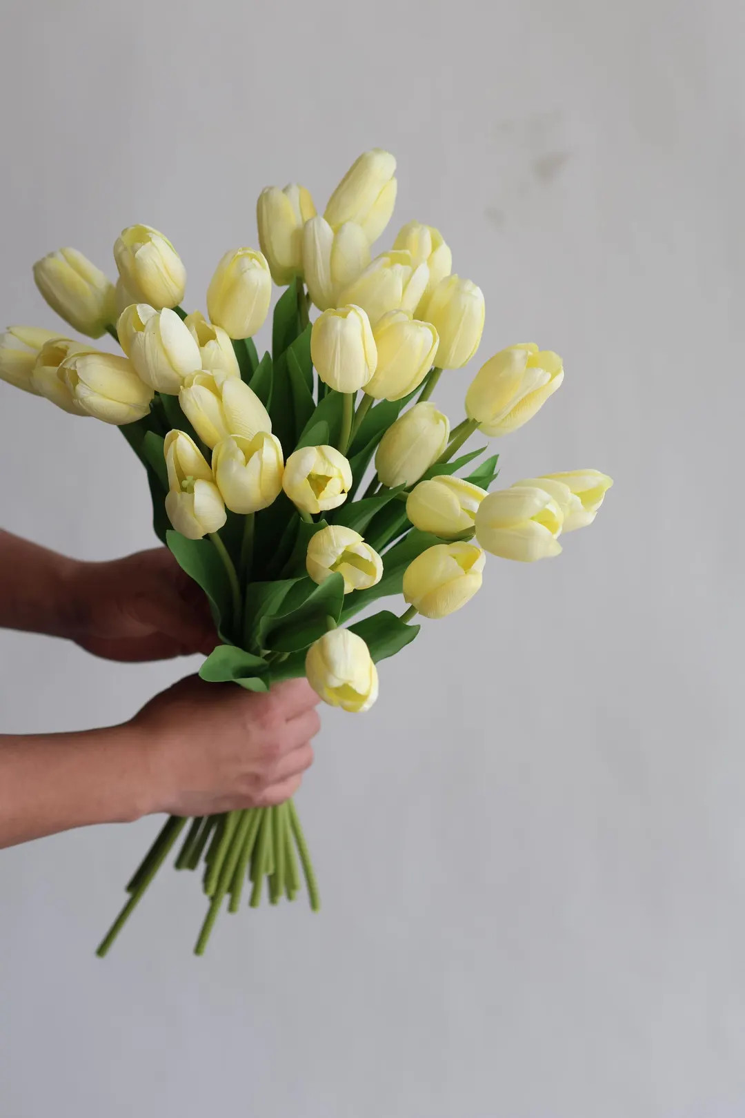 Real Touch Pastel Yellow Tulips: Faux Spring Floral (18.8"), Artificial Flower, Summer Wildflower... | Etsy (US)