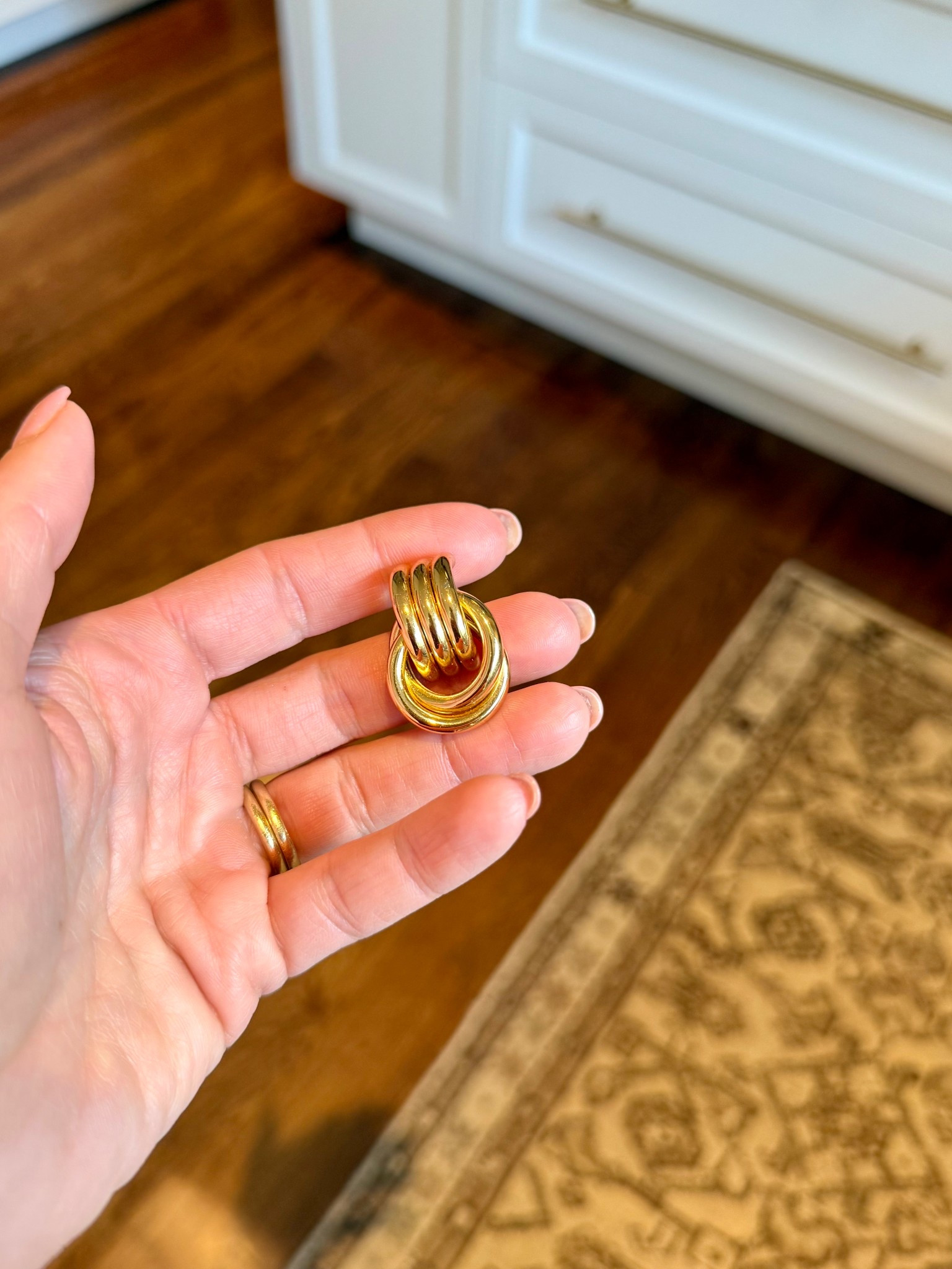 I have bought these earrings for both $10 and $90 — and they look exactly the same! The one linked below is the low cost alternative 