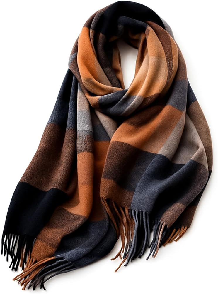 Classic Plaid Scarf - Warm Large Oversized Scarves Shawl Wrap Gift for Women | Amazon (US)