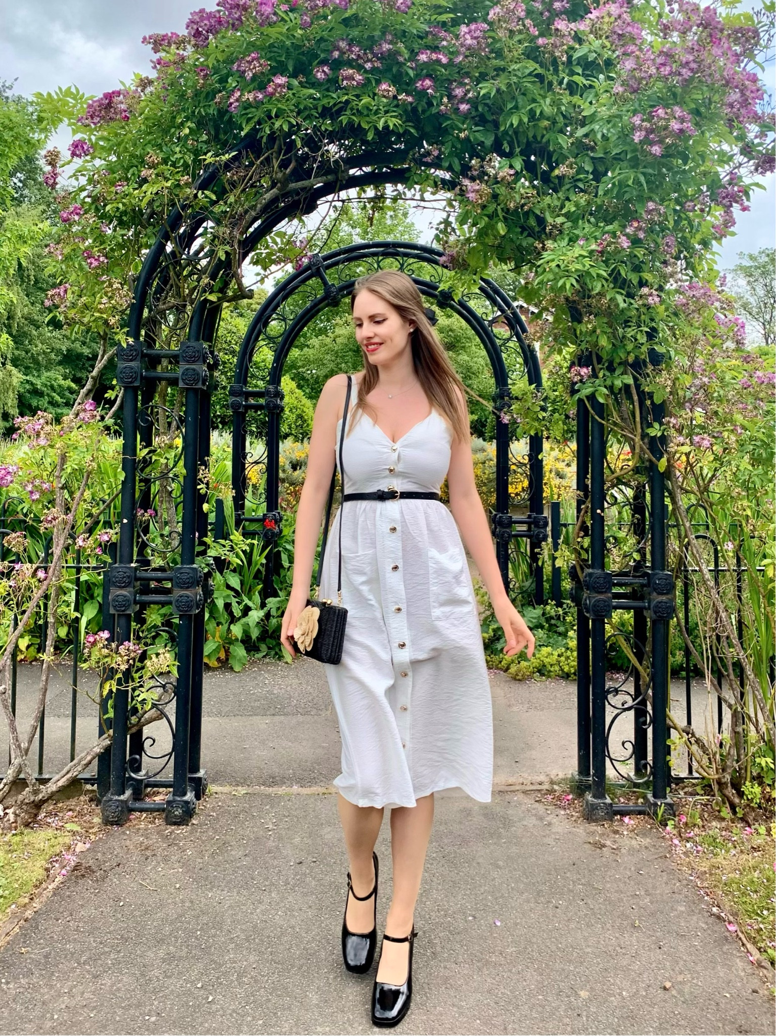 White buttoned midi dress with pockets 🤍🎼🍃

Jenerique White dress summer dress buttoned dress dress with pockets maxi dress summer fashion summer outfit black leather belt black Mary Jane shoes heels vintage fashion vintage style vintage look retro look retro fashion retro shoes Serpui bag straw bag straw crossbody bag black straw bag floral 

#LTKunder100 #LTKunder50 #LTKstyletip