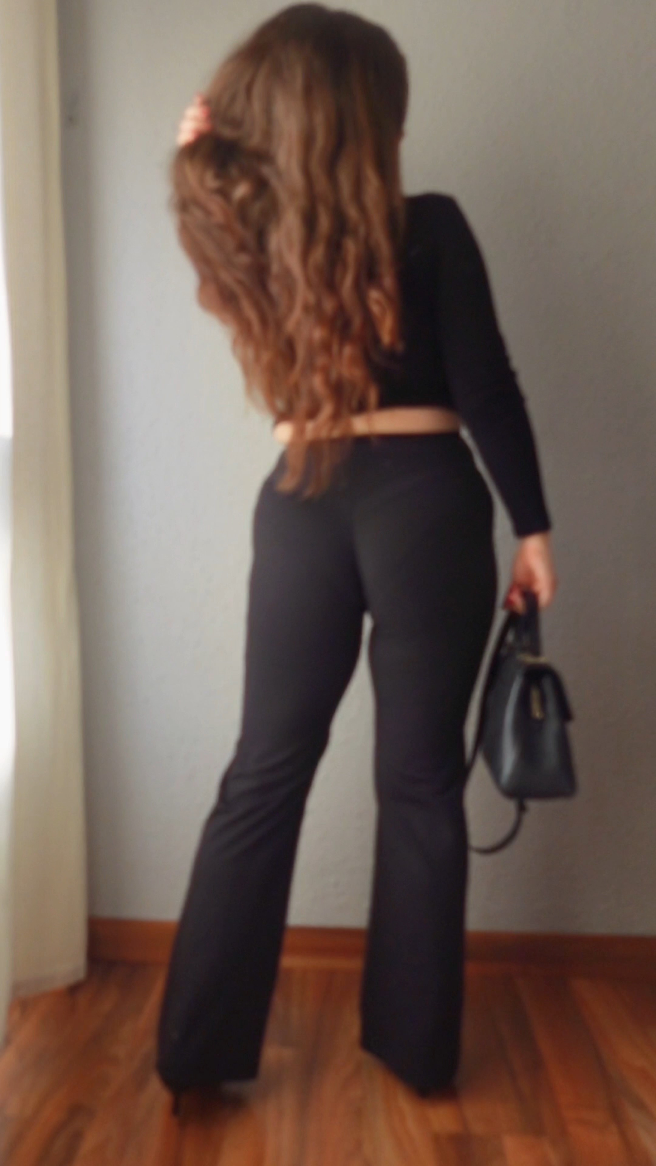 Black petite flared leggings styled with leather kitten heels.

#LTKootd #LTKPetite #LTKMidsize