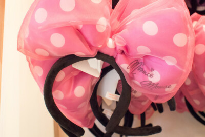 " Pink " Tokyo Disney Resort  Headband Minnie Mouse Chiffon Ribbon TDS TDL TDR | eBay US