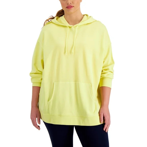 Style & Co Plus Size Solid Oversized Hoodie Sunbeam Yellow 2X | Walmart (US)