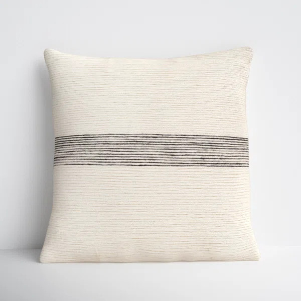 Cason Striped Wool Throw Pillow | Wayfair North America