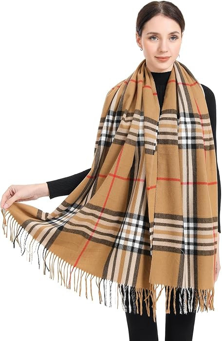 Women Winter Scarf Warm Soft Cashmere Feel Giant Shawl Wrap Stole | Amazon (US)
