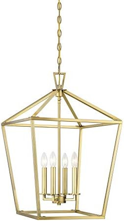 Savoy House 1-321-4-322 Townsend 4-Light Foyer Pendant in a Warm Brass Finish (17" W x 26" H) | Amazon (US)