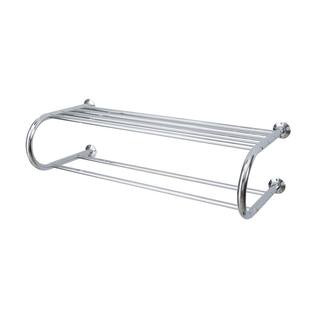 ORGANIZE IT ALL Wall Mounted Bath Shelf with 26 in. Towel Bar in Chrome NH-1750W - The Home Depot | The Home Depot