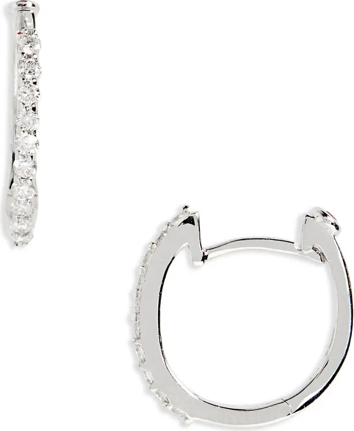 Roberto Coin Small Diamond Hoop Earrings | Nordstrom | Nordstrom