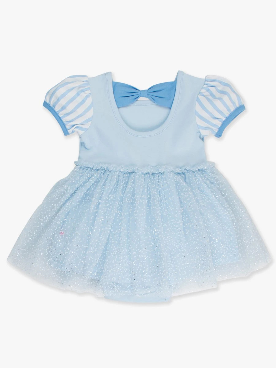 Short Sleeve Princess Bow Twirl Romper | RuffleButts / RuggedButts
