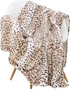 Sedona House Fuzzy Faux Fur Cheetah Throw Blanket,Lightweight Plush Cozy Soft Microfiber for Couc... | Amazon (US)