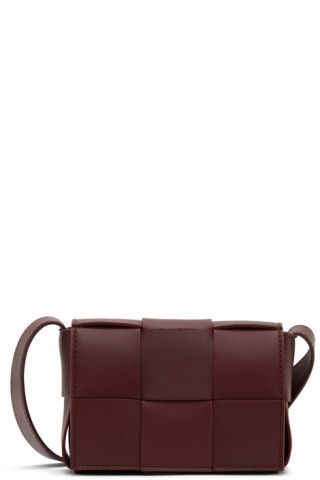 Burgundy Mini Cassette Shoulder Bag | SSENSE