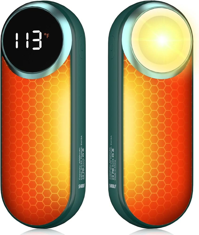 Hand Warmers Rechargeable,12000mAh Electric Hand Warmers with Light, 2 Pack Pocket Hot Hands Reus... | Amazon (US)