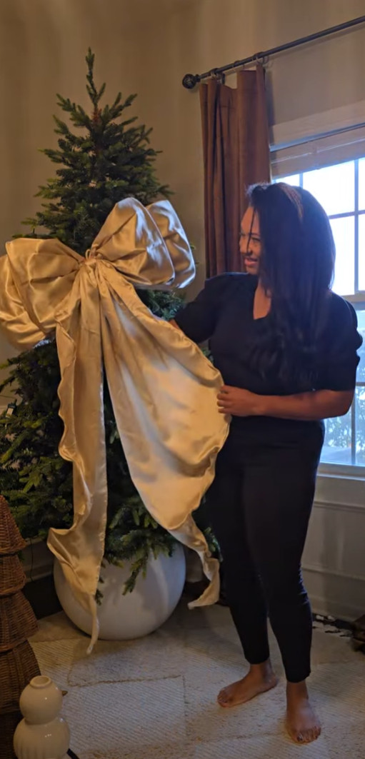 Big Satin Bow Tree Topper  

 #LTKHoliday #LTKSeasonal #LTKHome