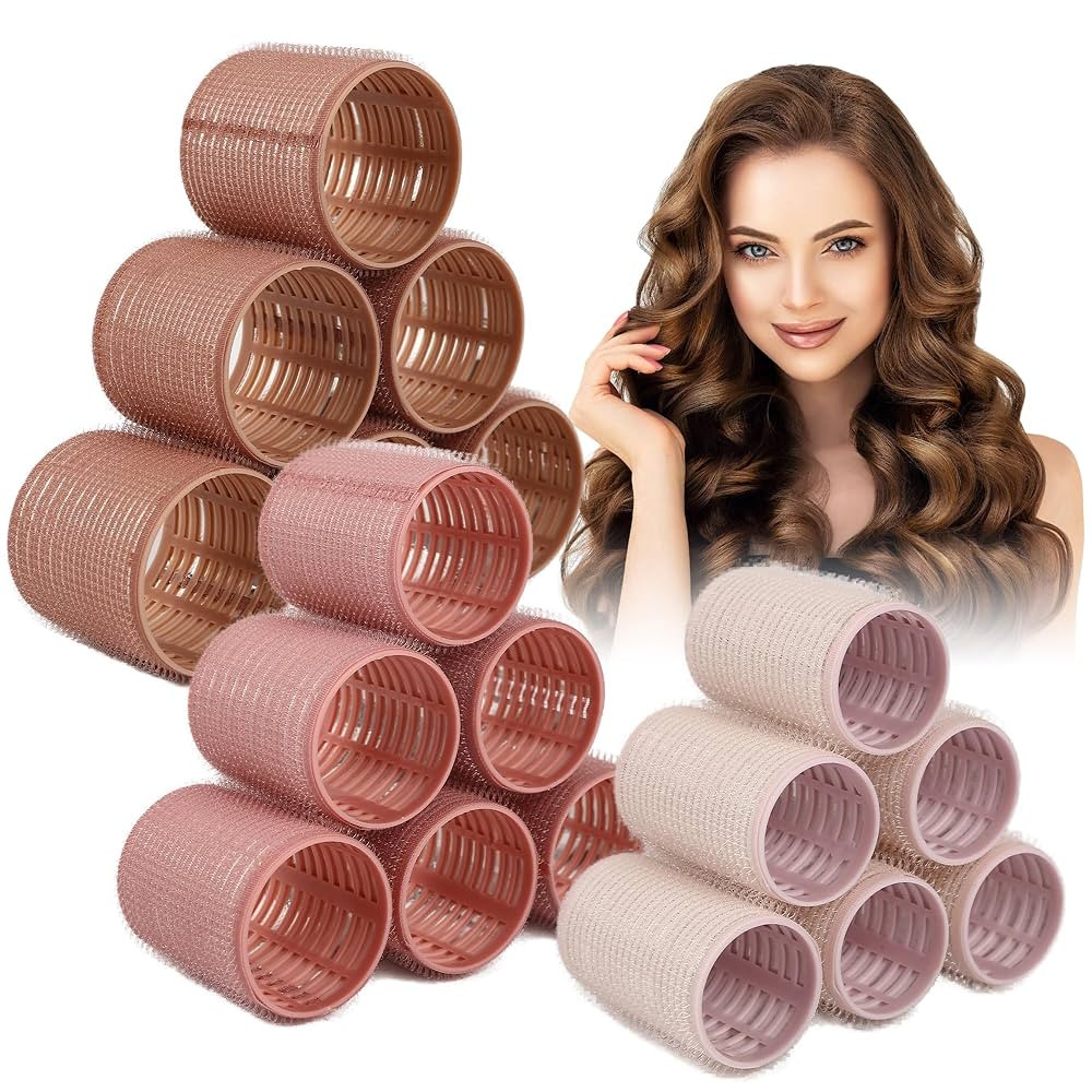 18pcs Ceramic Ionic Thermal Hair Rollers,Self-Grip Hair Roller Set Hair Curlers,Rollers Hair Curl... | Amazon (US)