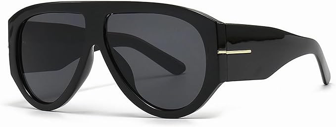 OSAGAMA Trendy Retro Oversized Aviator Sunglasses for Women Men 70s Luxury Designer Thick Classic... | Amazon (US)