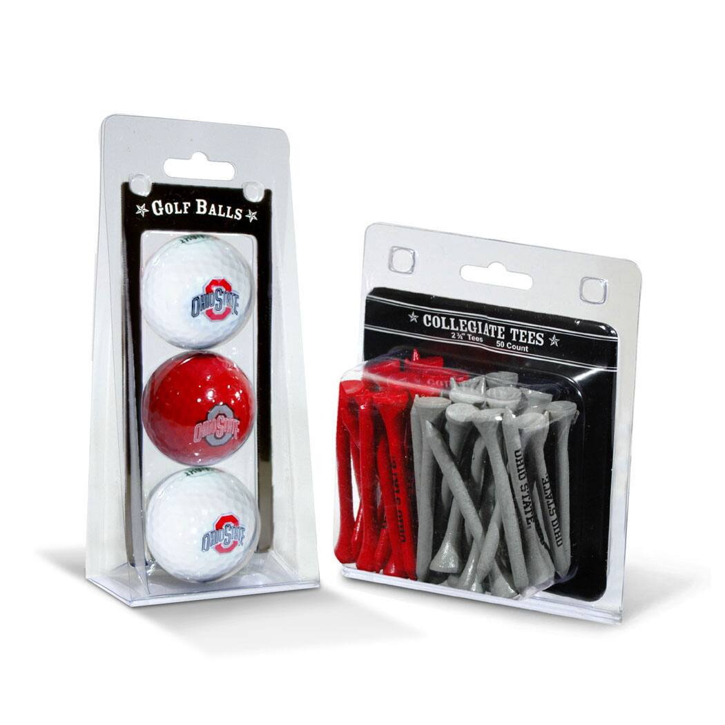 Team Golf - Ohio State Buckeyes 3-Golf Ball & 50-Golf Tee Set - Multicolor | Best Buy U.S.
