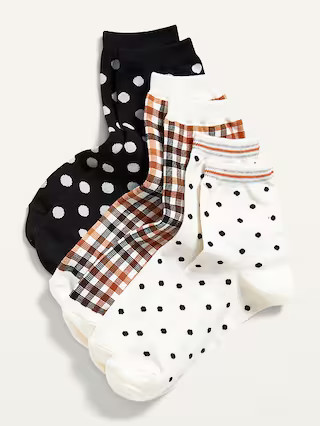 Novelty Quarter Crew Socks 3-Pack For Women | Old Navy (US)