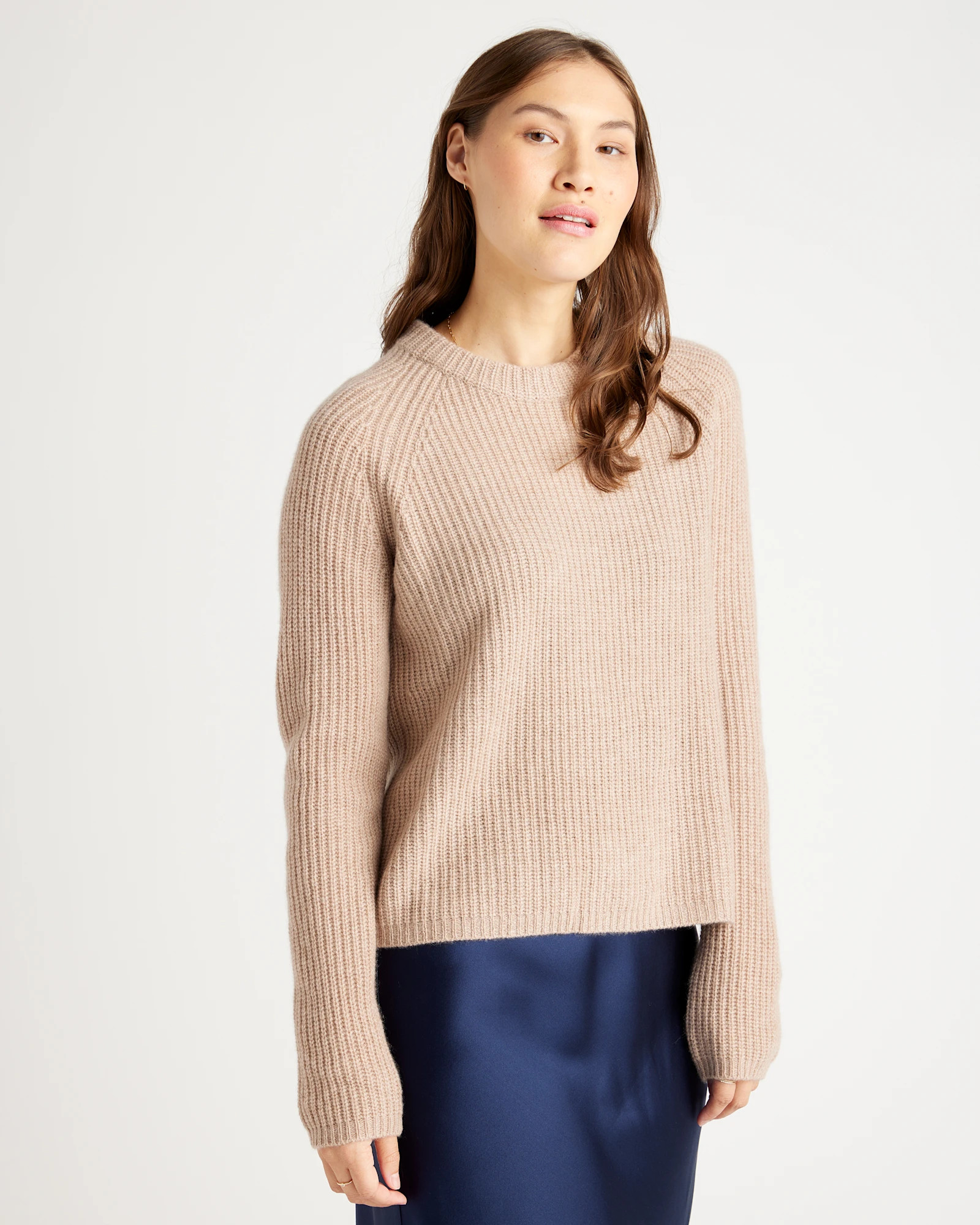 Mongolian Cashmere Fisherman Crewneck Sweater | Quince