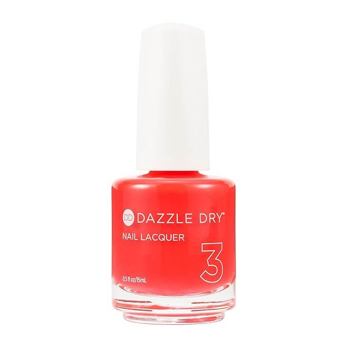 Dazzle Dry Nail Lacquer - Galactic Fire, a semisheer bright orangey red. (0.5 fl oz) | Amazon (US)