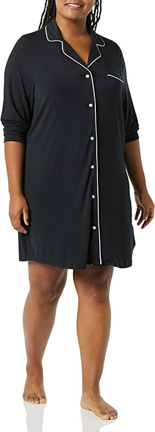 Amazon Essentials Women's Piped Nightshirt (Available in Plus Size) | Amazon (US)