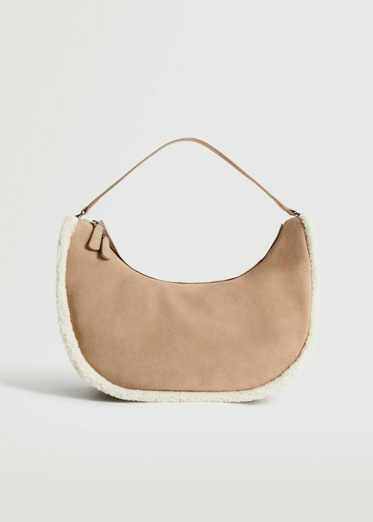 Combined faux shearling leather bag | MANGO (US)