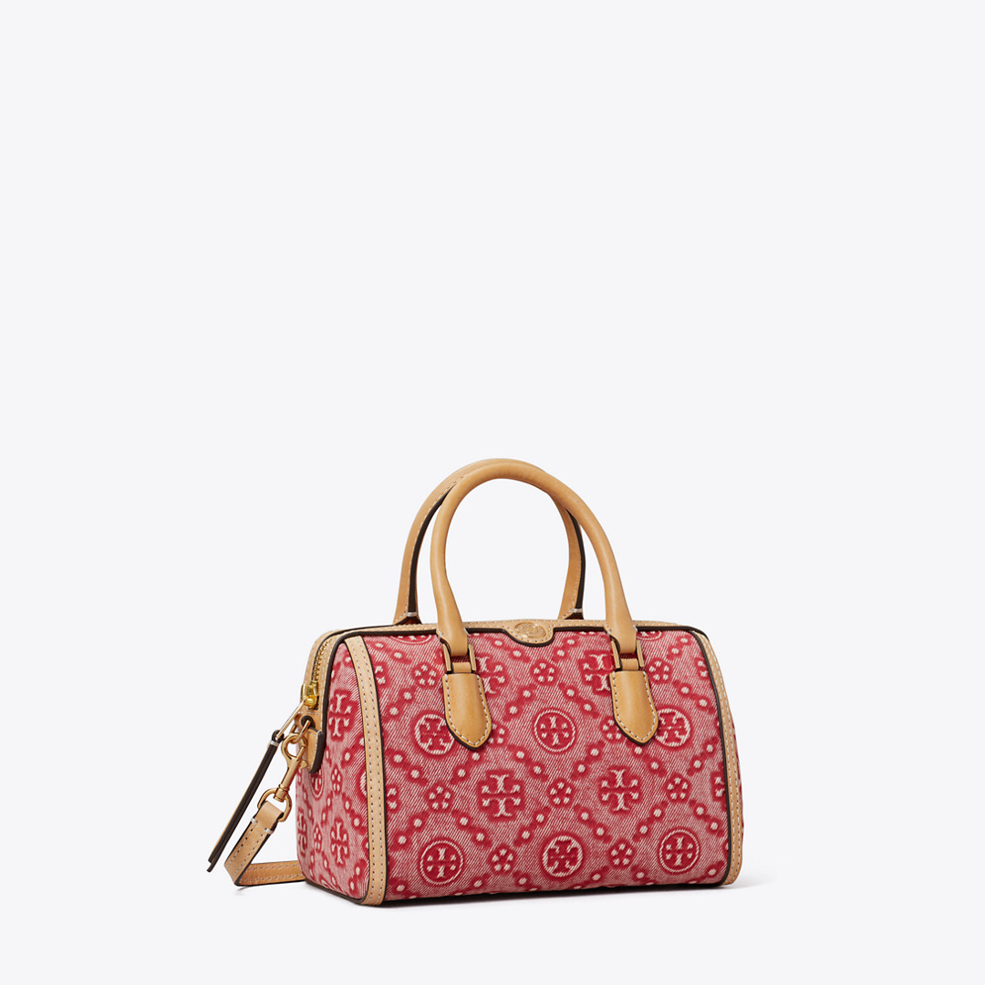 Tory Burch T Monogram Denim Petite Barrel Bag | Tory Burch (US)