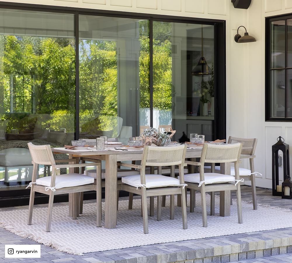 Indio Coastal FSC® Mahogany Rope Dining Chair | Pottery Barn (US)