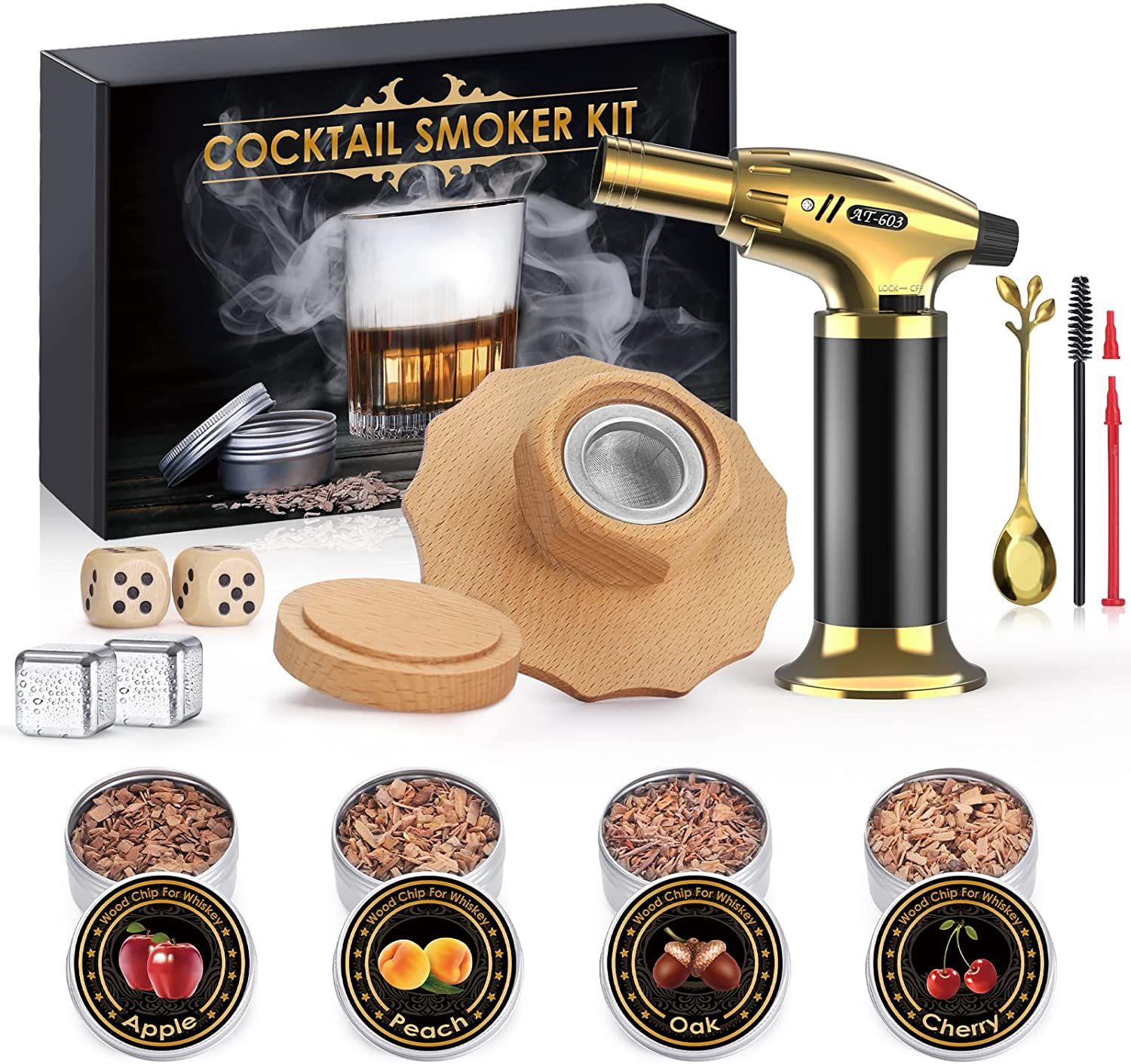 OGERY Cocktail Smoker Kit with Torch, Whiskey Smoker Kit, Old Fashioned Bourbon Drink Smoker Infu... | Amazon (US)