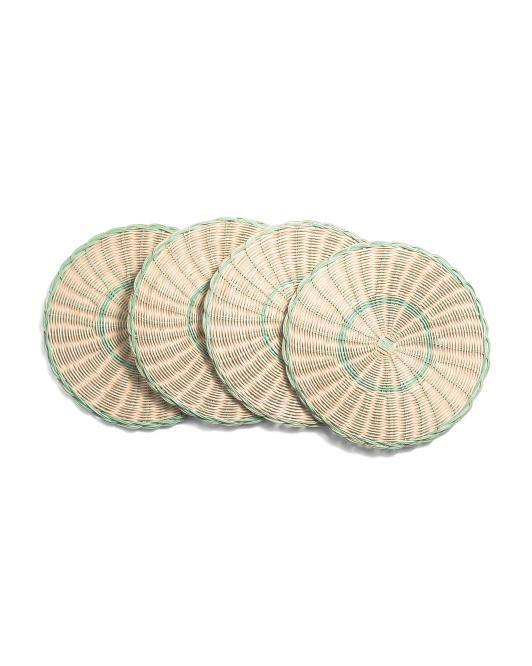 Set Of 4 Rattan Placemats | TJ Maxx