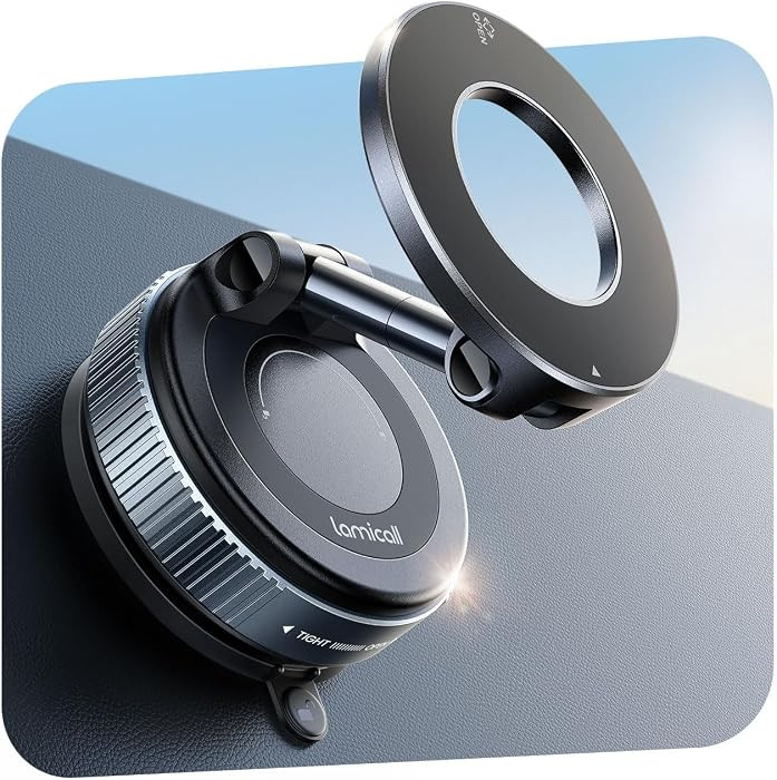Lamicall Car Phone Holder - [70 LBS Strongest Suction] for Magsafe Car Mount, 360\u00b0 Adjustabl... | Amazon (US)