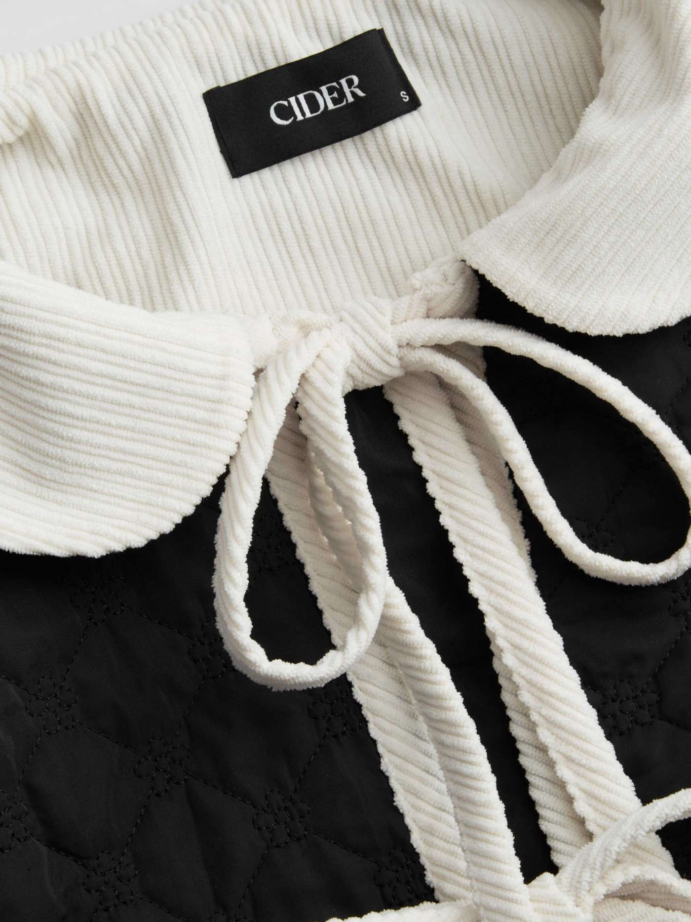 Countryside Core Woven Tie Front Quilted Puffer Jacket For School | Cider