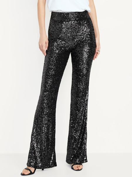 High-Waisted Sequin Flare Pants | Old Navy (US)