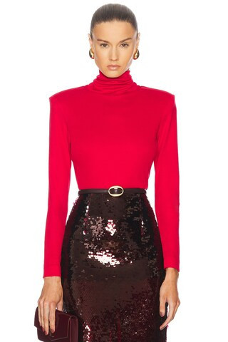 ILA Via Turtle Neck Top in Red | FWRD 