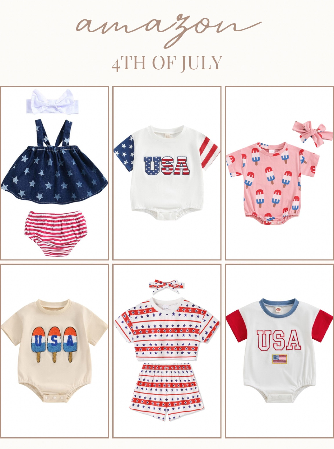 Amazon 4th of July outfits!

#LTKFamily #LTKKids #LTKBaby