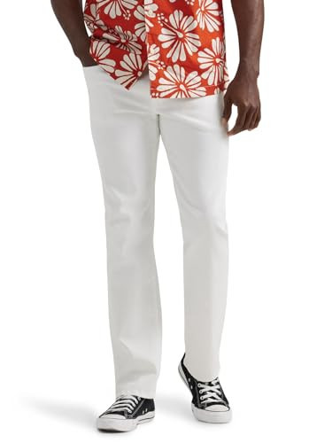 Lee Men's Extreme Motion Regular Straight Jean White 29W x 32L | Amazon (US)