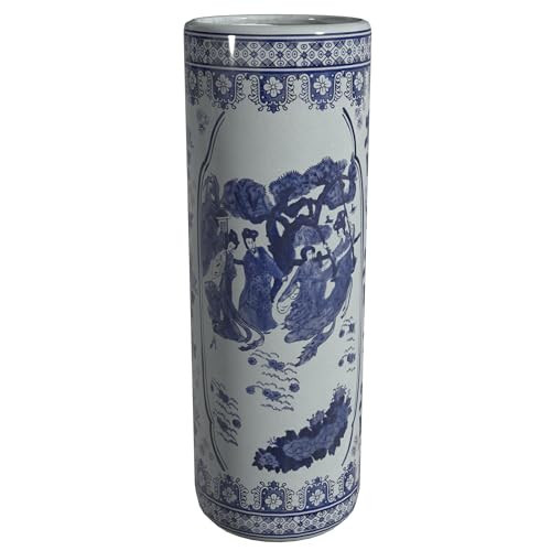 Red Lantern 24" Ladies Blue & White Porcelain Umbrella Stand | Amazon (US)