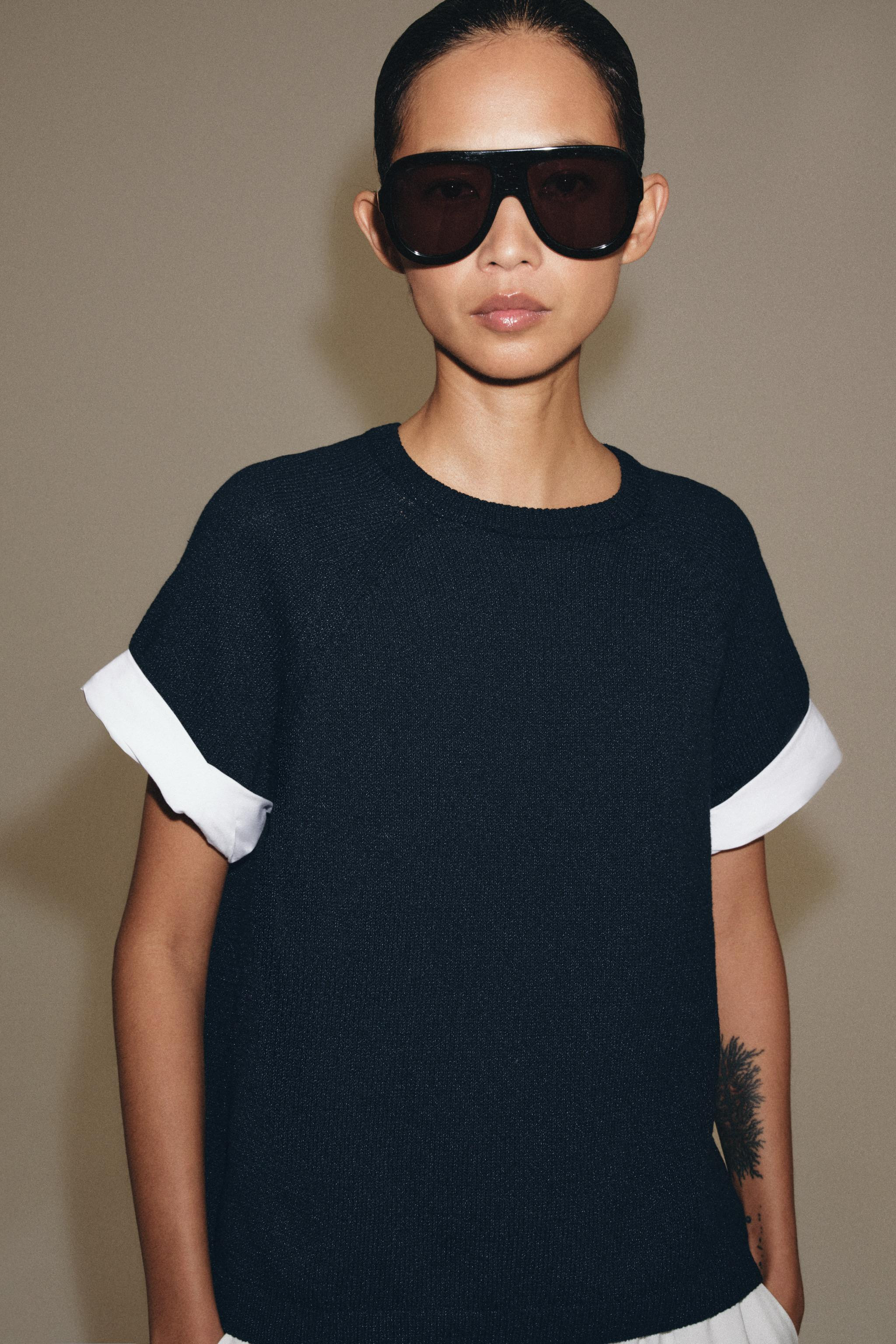 CONTRAST CUFF KNIT JUMPER | Zara US