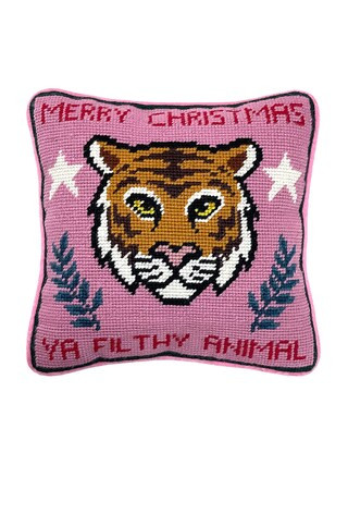 Furbish Studio Filthy Animal Needlepoint Pillow from Revolve.com | Revolve Clothing (Global)