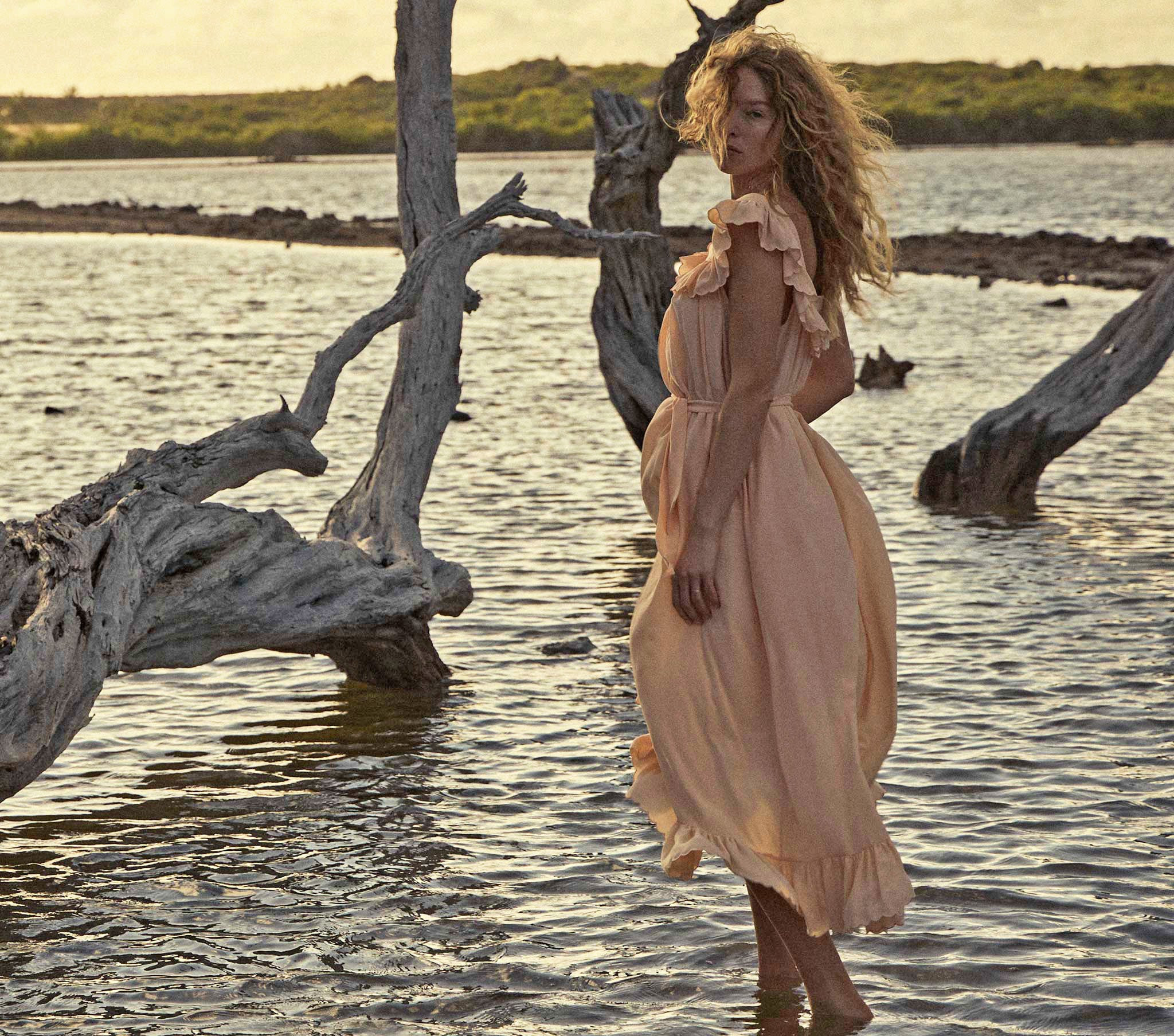 Sycamore Dress - Sunlit Coral | DÔEN | DOEN