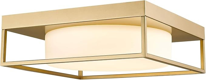 LED Ceiling Light, CALDION 12” 24W 950Lumens Square Flush Mount Ceiling Light Fixture, Dimmable... | Amazon (US)