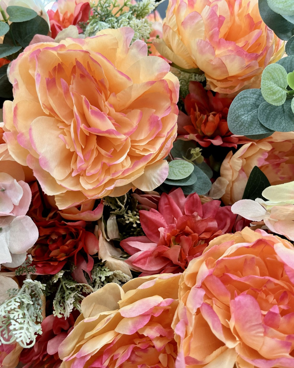 Summer flower inspiration for you, would be a vibrant wedding color palette!

Peach and pink faux peonies, dahlias, and greenery at Walmart. 

Floral arrangements, center pieces, wedding bouquet, wedding decor, peach florals, wedding bouquet, tabletop decoration, summer decor, summer wedding, garden wedding, wedding arrangements, bridal shower decor, party decor.

#LTKSeasonal #LTKWedding #LTKHome