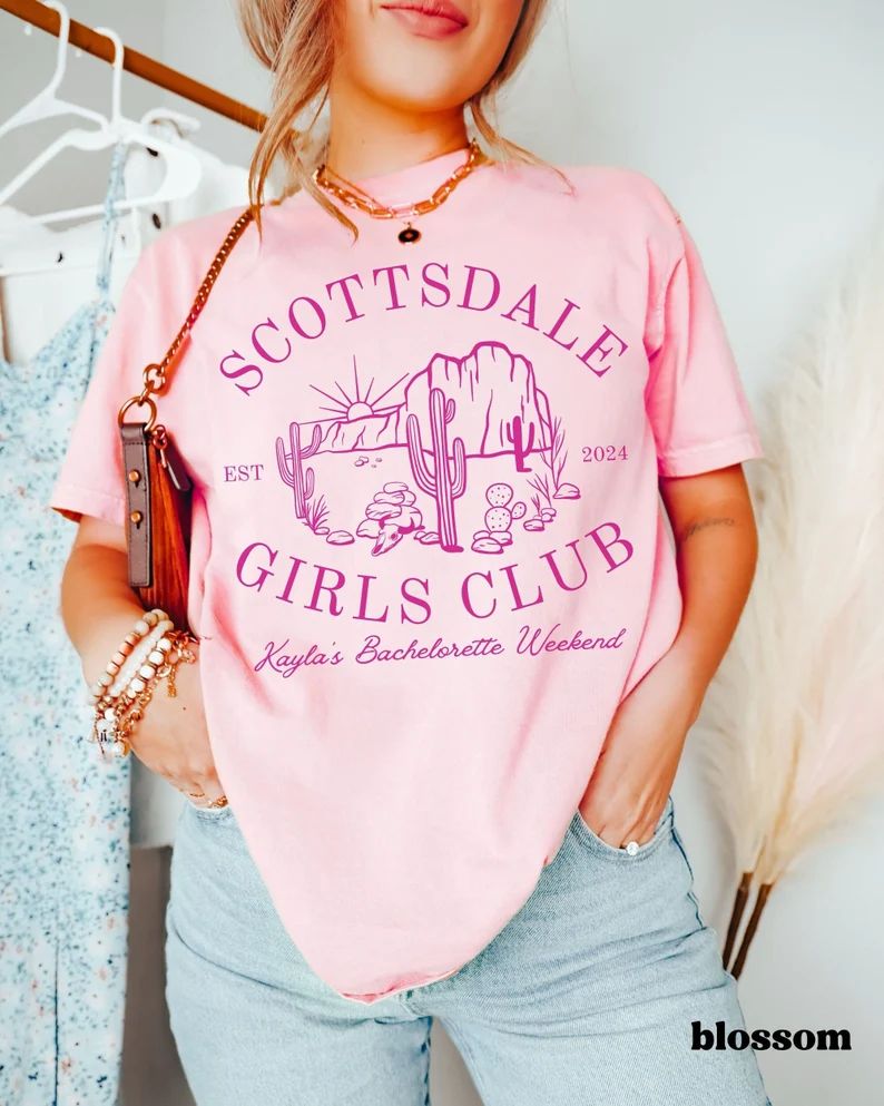 Custom Scottsdale Bachelorette Party Shirts, Scottsdale Before the Veil Girls Trip, Luxury Bridal... | Etsy (US)