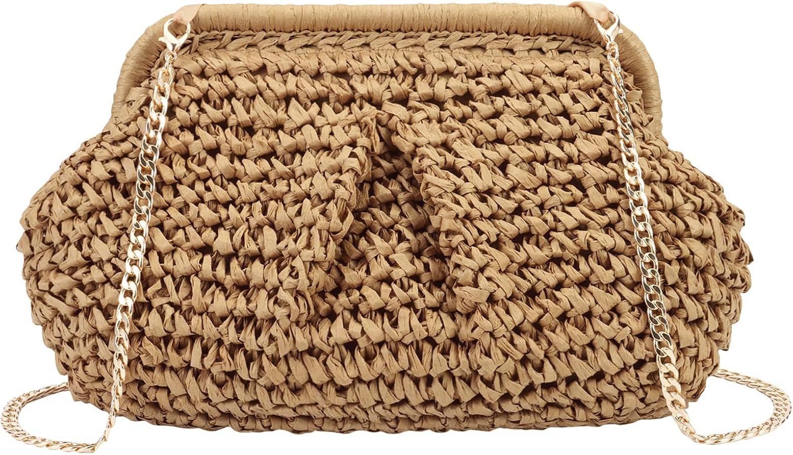 Ovida Straw Clutch Purse for Women Small Dumpling Bag Raffia Woven Purse Summer Beach Shoulder Cr... | Amazon (US)