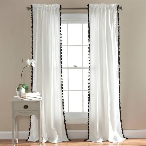 Pom Pom Window Curtain Panel - Lush Décor | Target